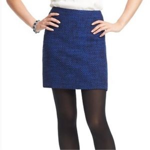 Ann Taylor LOFT Blue and Black Tweed Skirt